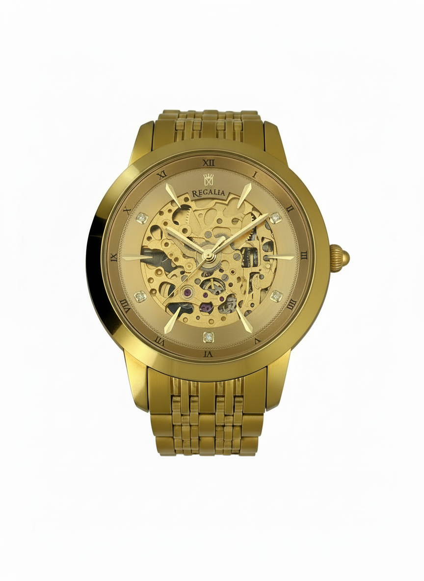 Regalia Gold Skeleton Watch