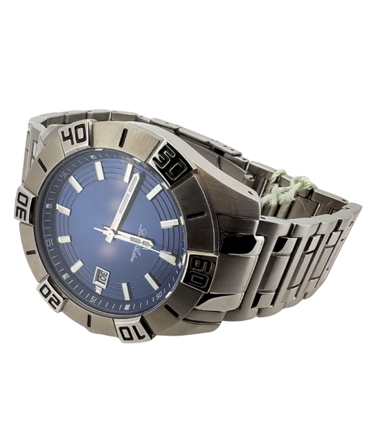 Blue Dial Dive-Style Sports Watch