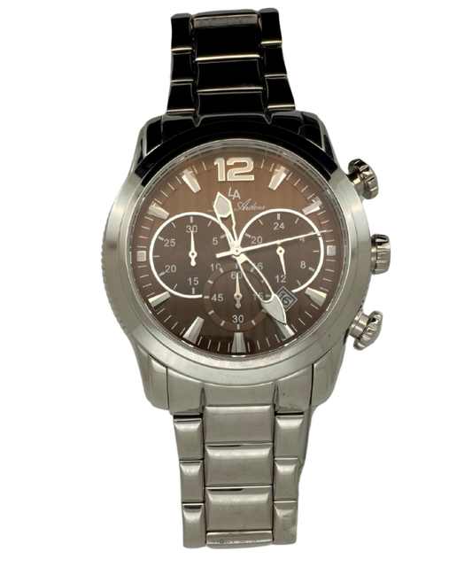 Steel Chronograph with Textured Dial