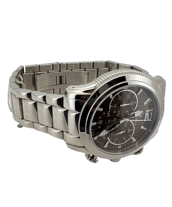 Steel Chronograph with Textured Dial