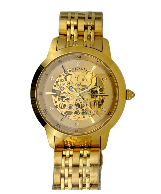 Regalia Gold Skeleton Watch