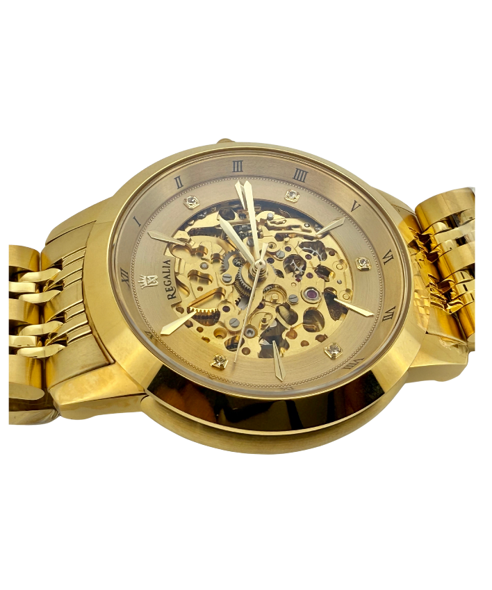Regalia Gold Skeleton Watch