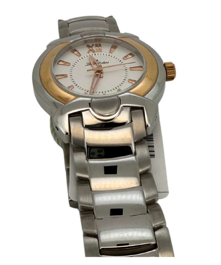 Two-Tone Dress Watch with Rose Gold Accents