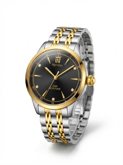 The Regalia Keystone | Gold & Black Chronograph
