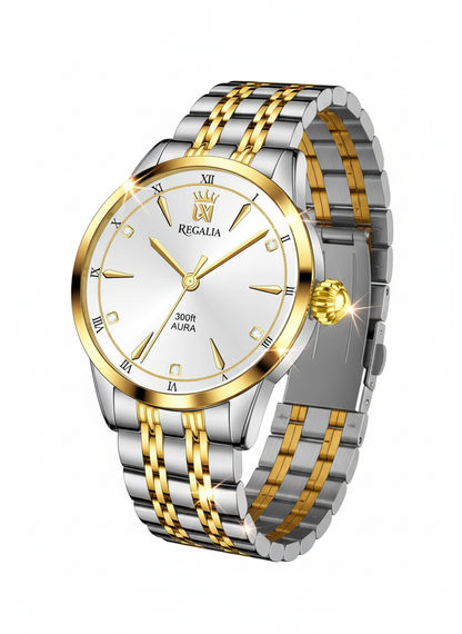 The Regalia Palatine | Gold & White Chronograph