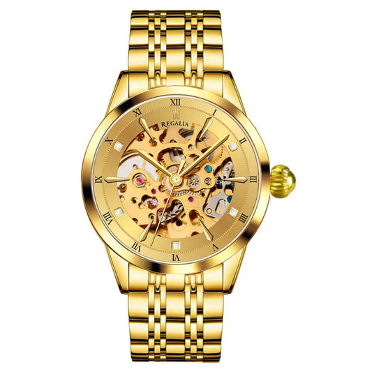 Regalia Gold Skeleton Watch
